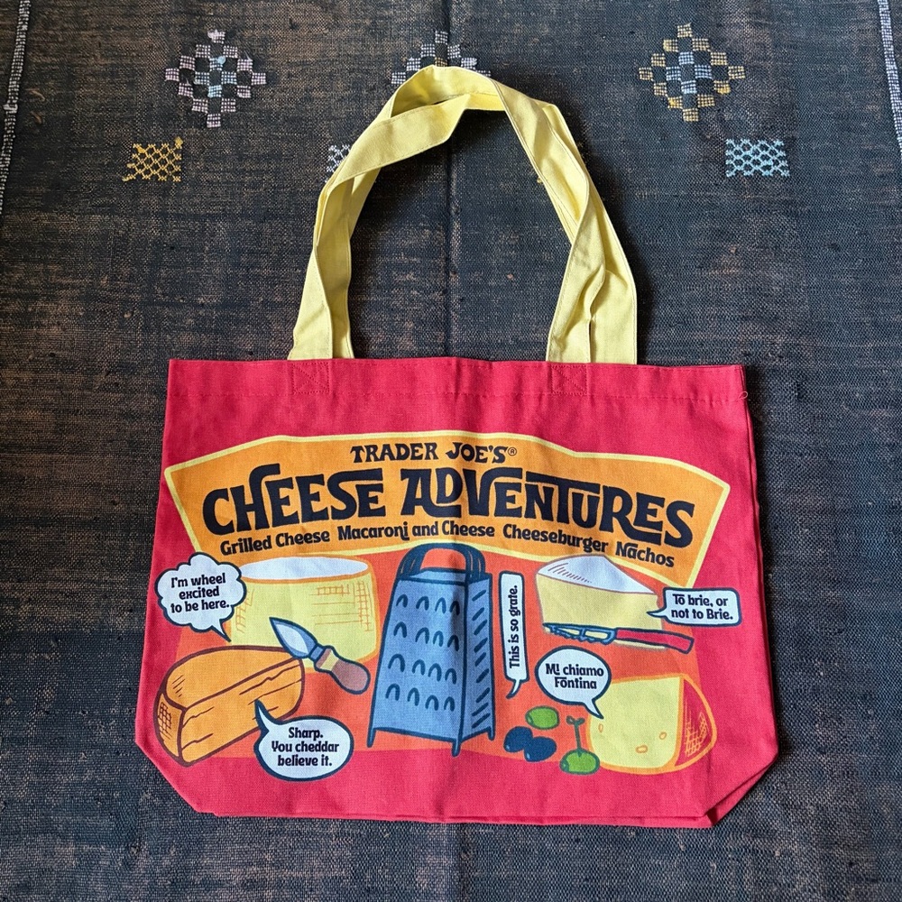 NWT Iconic Trader Joe's Cotton Cheese Tote